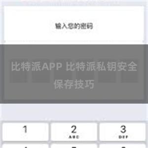 比特派APP 比特派私钥安全保存技巧