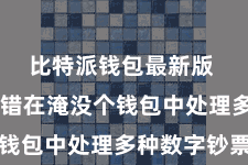 比特派钱包最新版  用户不错在淹没个钱包中处理多种数字钞票
