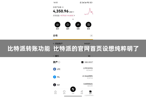 比特派转账功能  比特派的官网首页设想纯粹明了